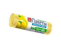 Мешки для мусора 60 л, ароматизированные, Лимон, желтые, в рулоне 20 шт., ПНД, 9 мкм, 650х550 мм, GRIFON Aroma, 101-023 Li в Петропавловск-Камчатском