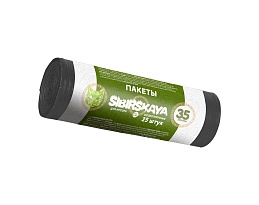 Мешки для мусора 30 л, черные, в рулоне 25 шт., ПНД, 7 мкм, 580х480 мм, SIBIRSKAYA, 101-003 S в Петропавловск-Камчатском