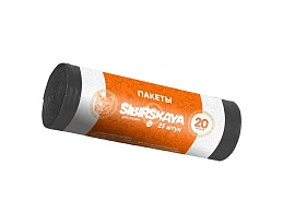 Мешки для мусора 20 л, черные, в рулоне 25 шт., ПНД, 6 мкм, 420х450 мм, SIBIRSKAYA, 101-001 S в Петропавловск-Камчатском