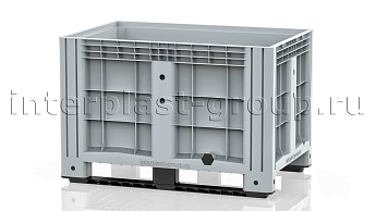 Контейнер iBox сплошной на полозьях с пробкой 2 дюйма серый в Петропавловск-Камчатском