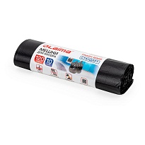 Мешки для мусора 120 л, черные, в рулоне 10 шт., ПНД, 14 мкм, 1100х700 мм, LAIMA, 601385 в Петропавловск-Камчатском
