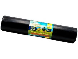 Мешки для мусора 200 л, ароматизированные, черные, в рулоне 10 шт., ПВД, 100 мкм, 1200х800 мм, Добрыня, Dob20010black в Петропавловск-Камчатском Мешки для мусора 200 л, ароматизированные, черные, в рулоне 10 шт., ПВД, 100 мкм, 1200х800 мм, Добрыня, Dob20010black в Петропавловск-Камчатском