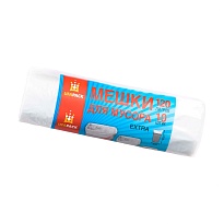 Мешки для мусора 120 л, белые, рулон 10 шт., ПНД, 12 мкм, 1100х690 мм, Эконом, МЭ2622 (МНЭ 120-10б) в Петропавловск-Камчатском