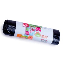 Мешки для мусора 60 л, черные, в рулоне 20 шт., ПНД, 7 мкм, 700х600 мм, Концепция Быта ЭкоДом, 601349 в Петропавловск-Камчатском