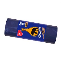 Мешки для мусора 240 л, синие, рулон 10 шт., ПВД 36 мкм, 1350х900 мм, Уфа Пак, МВ1854 (МВ 240-10с) в Петропавловск-Камчатском