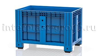 Контейнер iBox сплошной на ножках голубой в Петропавловск-Камчатском