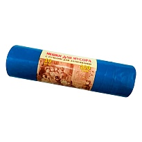 Мешки для мусора 100 л, с завязками, синие, в рулоне 10 шт., ПВД, 40 мкм, 840х670 мм, Концепция Быта Vitalux, 604933 в Петропавловск-Камчатском